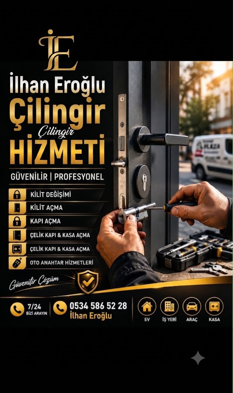 Sinan Plaza Dekor Çilingir Hizmeti - Kilit Değişimi, Kilit Açma, Kapı Açma, Oto Anahtar